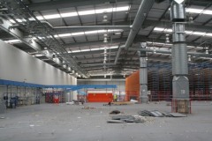 Interior of former Woolworths warehouse in Greenford before John Carter studio conversion